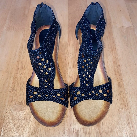 NWT PATRIZIA by Spring Steps Larunda Size 7 Black Wedges with Zipper Enclosures - Picture 2 of 10